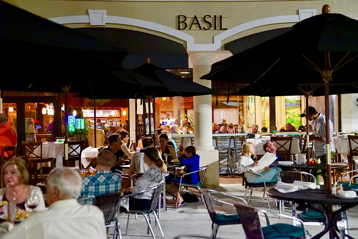 nighttime dining palm beach